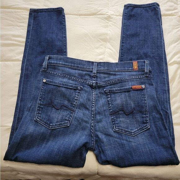 7 for all mankind josefina jeans Button Up Fly Sz 27 - Picture 4 of 14